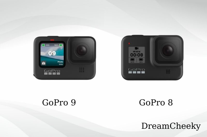 GoPro Hero 8 Black vs. 9 Black Front Display