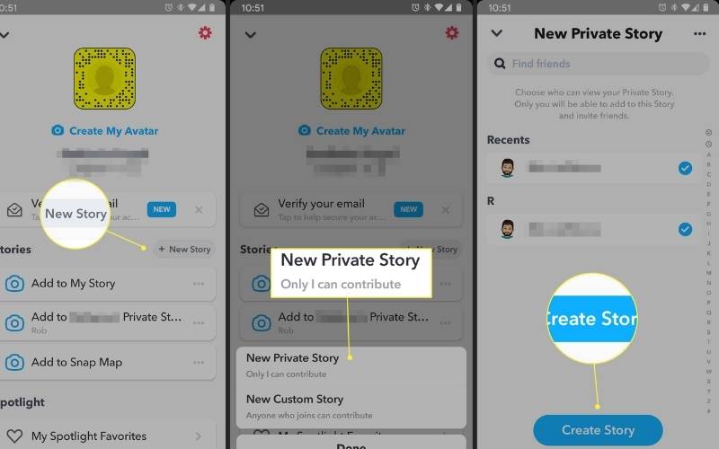 How to make a Private Story on Snapchat