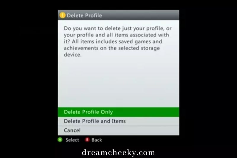 Delete account Xbox 360