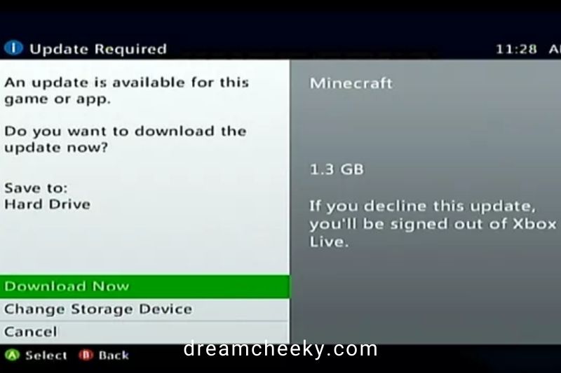 how do you update minecraft on xbox 360