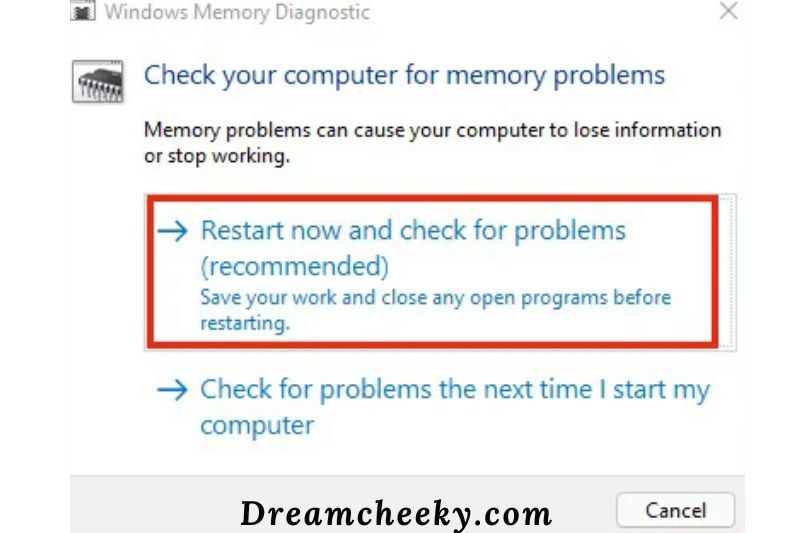 Check computer for memory problems