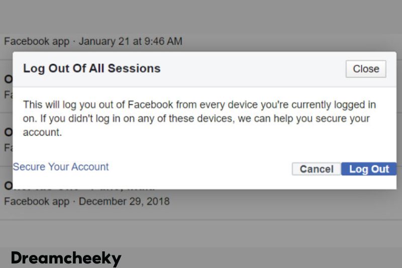 Logout Facebook from all Devices