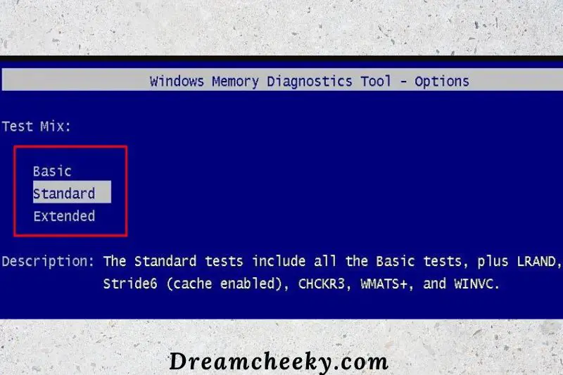 Windows memory diagnostics tool