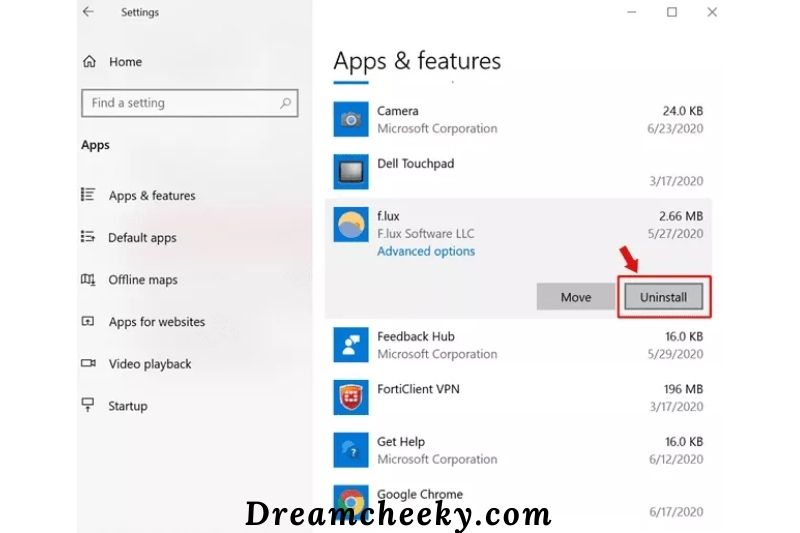 locate the Apps that you have recently installed and click Uninstall.